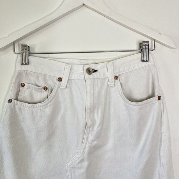 Rag and Bone Dive White Asymmetric Cut Denim Skirt - Picture 6 of 12
